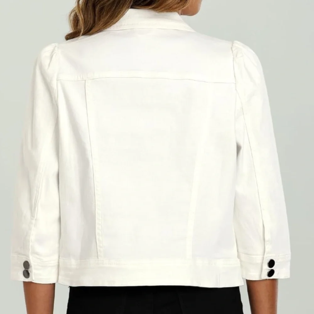 LN Women's White Denim Jacket - Picture 2 of 9
